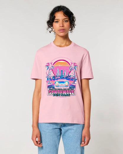 Dein Name • Synthwave • Retro • 80s • Cyberpunk • Unisex Premium T-Shirt XS - 5XL aus Bio - Baumwolle für Damen & Herren • Exklusivdesign • personalisiert von HalloGeschenk.de