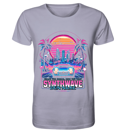 Dein Name • Synthwave • Retro • 80s • Cyberpunk • Unisex Premium T-Shirt XS - 5XL aus Bio - Baumwolle für Damen & Herren • Exklusivdesign • personalisiert von HalloGeschenk.de