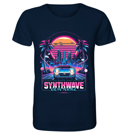 Dein Name • Synthwave • Retro • 80s • Cyberpunk • Unisex Premium T-Shirt XS - 5XL aus Bio - Baumwolle für Damen & Herren • Exklusivdesign • personalisiert von HalloGeschenk.de