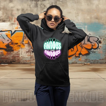 FAMOUS + Name • personalisierter Text • Unisex Premium Hoodie XS - 5XL aus Bio - Baumwolle für Damen & Herren • Exklusivdesign • personalisiert von HalloGeschenk.de