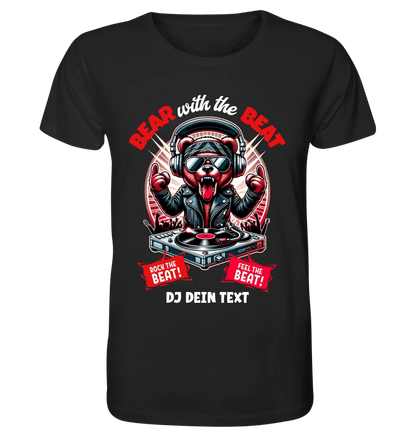 Feel the beat • DJ Dein Text • Musik • Music • Hip Hop • Rnb • Techno • House • Charts • Unisex Premium T-Shirt XS - 5XL aus Bio - Baumwolle für Herren & Damen • personalisiert • Motivprodukt von HalloGeschenk.de