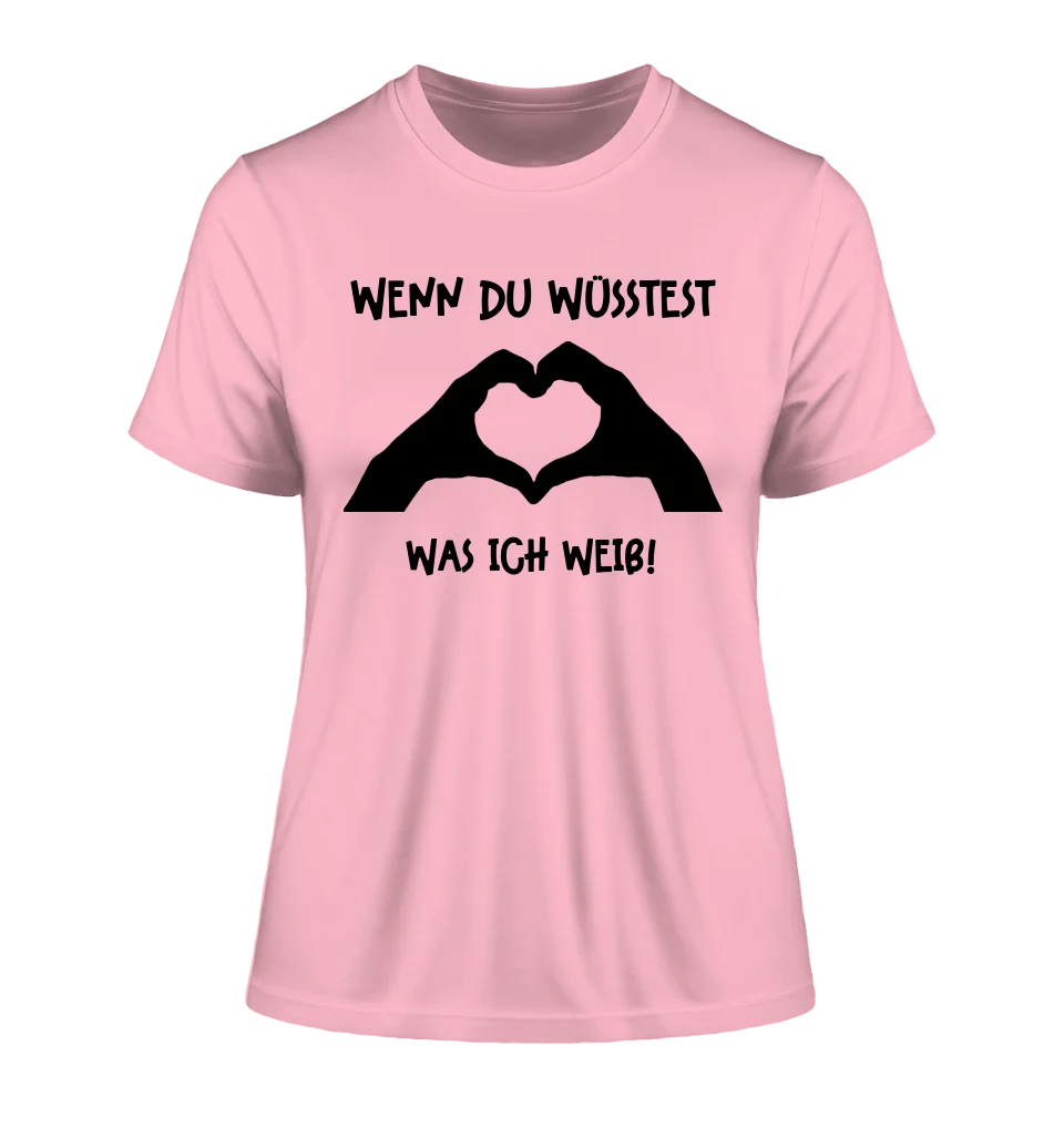 Keine Frage, ich liebe Dich auch! • Frau • Hände • personalisierter Text • Ladies Premium T-Shirt XS - 2XL aus Bio - Baumwolle für Damen • Exklusivdesign • personalisiert • Motivauswahl • personalisierbar von HalloGeschenk.de