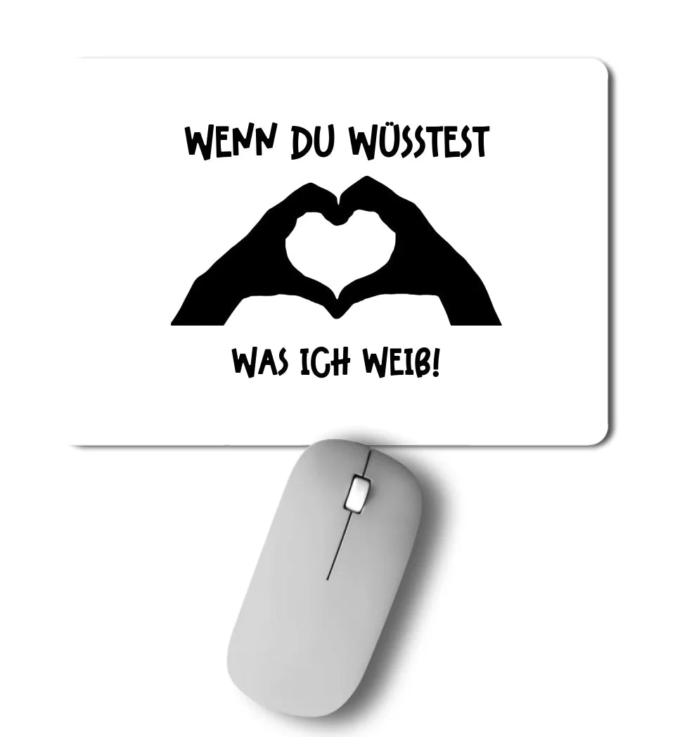 Keine Frage, ich liebe Dich auch! • Hände • personalisierter Text • Mousepad • Exklusivdesign • personalisiert von HalloGeschenk.de