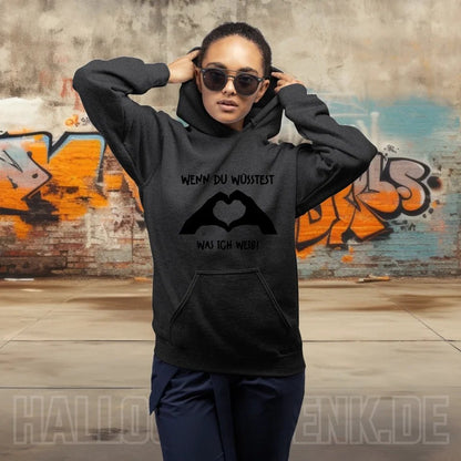 Keine Frage, ich liebe Dich auch! • Hände • personalisierter Text • Unisex Premium Hoodie XS - 5XL aus Bio - Baumwolle für Damen & Herren • Exklusivdesign • personalisiert von HalloGeschenk.de