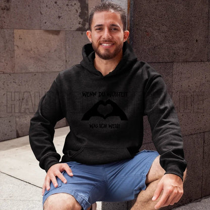 Keine Frage, ich liebe Dich auch! • Hände • personalisierter Text • Unisex Premium Hoodie XS - 5XL aus Bio - Baumwolle für Damen & Herren • Exklusivdesign • personalisiert von HalloGeschenk.de