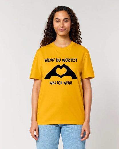 Keine Frage, ich liebe Dich auch! • Hände • personalisierter Text • Unisex Premium T-Shirt XS - 5XL aus Bio - Baumwolle für Damen & Herren • Exklusivdesign • personalisiert von HalloGeschenk.de