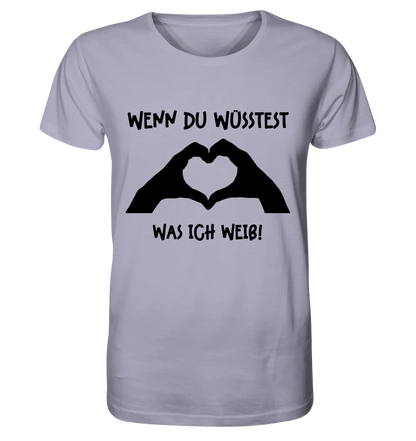 Keine Frage, ich liebe Dich auch! • Hände • personalisierter Text • Unisex Premium T-Shirt XS - 5XL aus Bio - Baumwolle für Damen & Herren • Exklusivdesign • personalisiert von HalloGeschenk.de