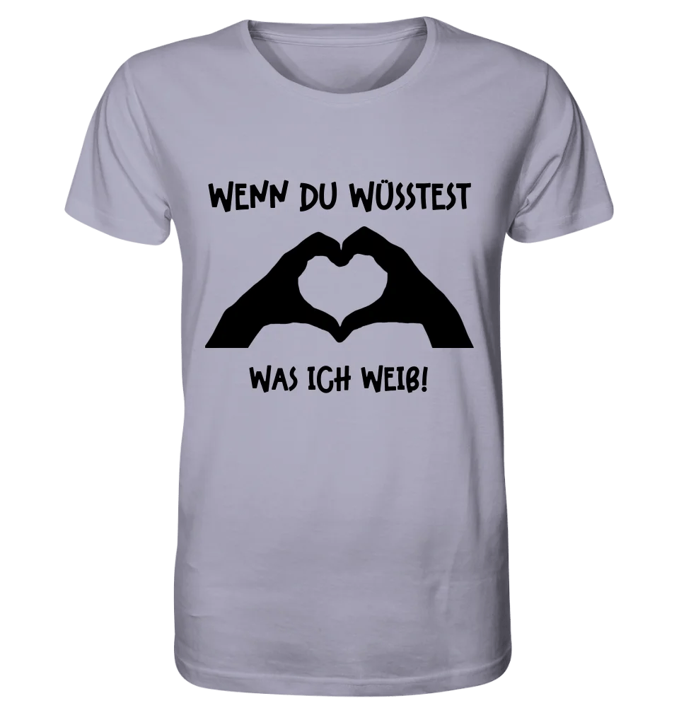 Keine Frage, ich liebe Dich auch! • Hände • personalisierter Text • Unisex Premium T-Shirt XS - 5XL aus Bio - Baumwolle für Damen & Herren • Exklusivdesign • personalisiert von HalloGeschenk.de