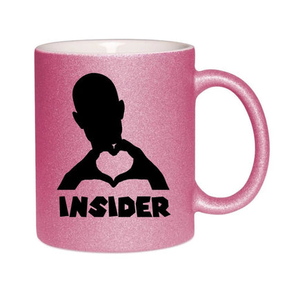 Keine Frage, ich liebe Dich auch! • Insider • personalisierter Text • Glitzertasse ohne Farbverlauf