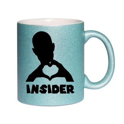 Keine Frage, ich liebe Dich auch! • Insider • personalisierter Text • Glitzertasse ohne Farbverlauf