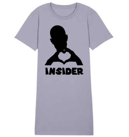 Keine Frage, ich liebe Dich auch! • Insider • personalisierter Text • Ladies Premium T-Shirt Kleid aus Bio - Baumwolle S - 2XL • Exklusivdesign • personalisiert von HalloGeschenk.de