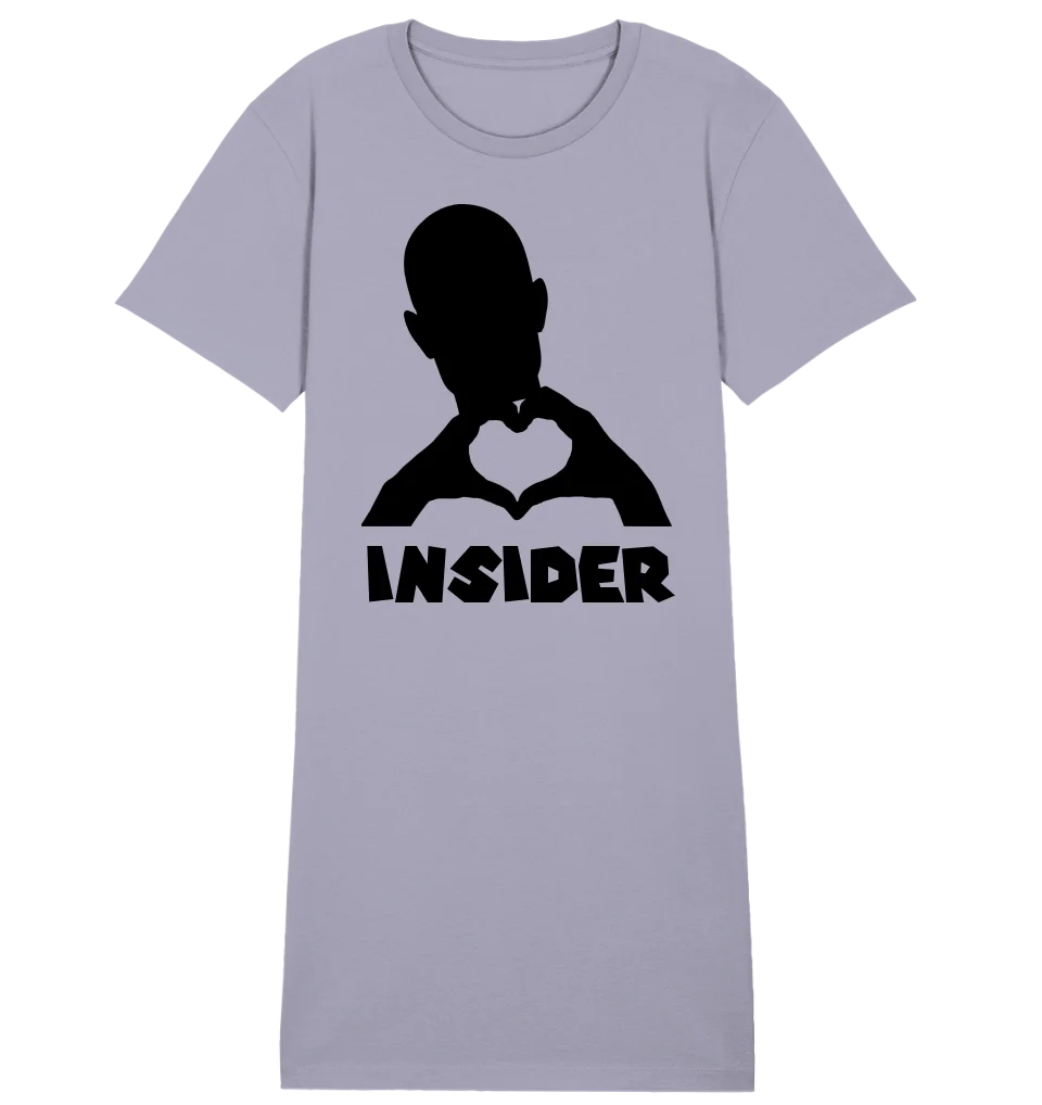 Keine Frage, ich liebe Dich auch! • Insider • personalisierter Text • Ladies Premium T-Shirt Kleid aus Bio - Baumwolle S - 2XL • Exklusivdesign • personalisiert von HalloGeschenk.de