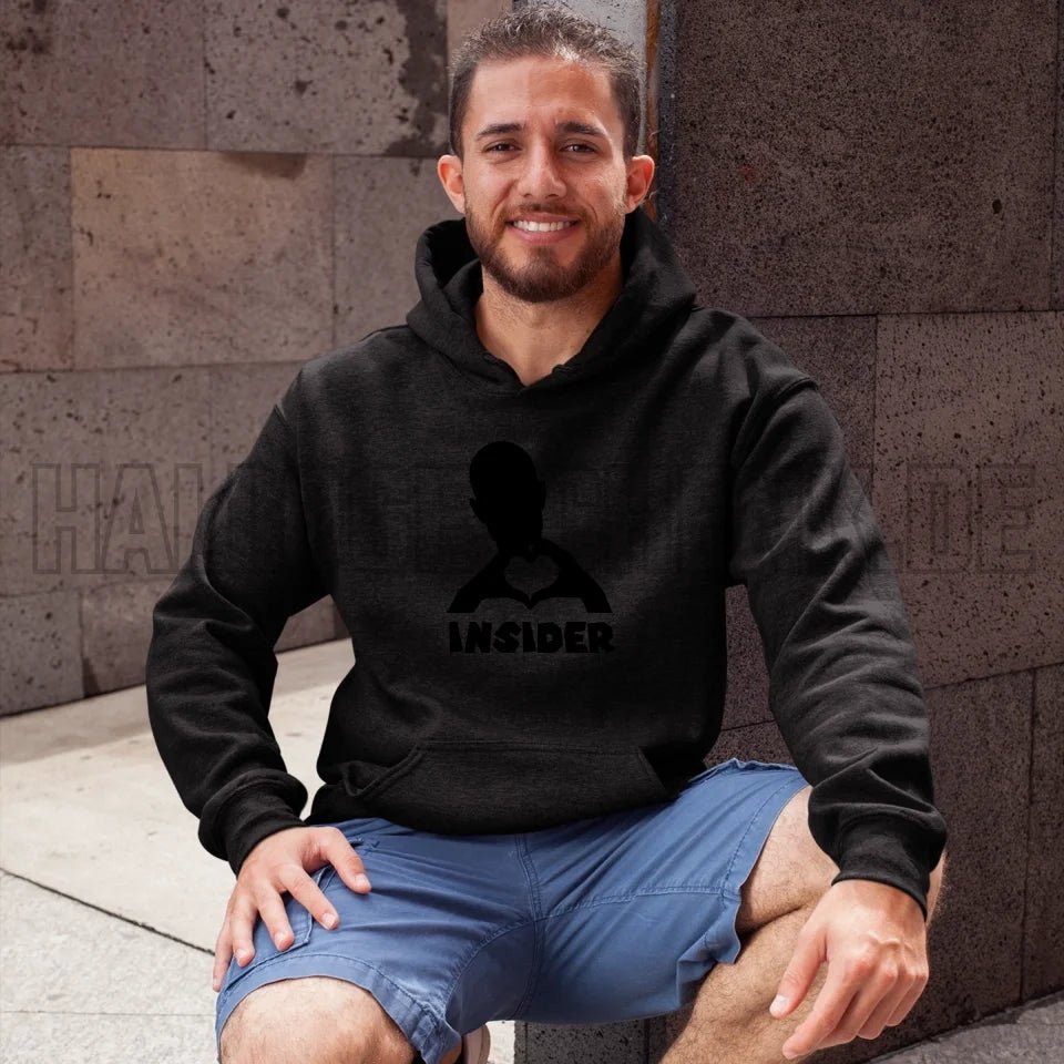 Keine Frage, ich liebe Dich auch! • Insider • personalisierter Text • Unisex Premium Hoodie XS - 5XL aus Bio - Baumwolle für Damen & Herren • Exklusivdesign • personalisiert von HalloGeschenk.de