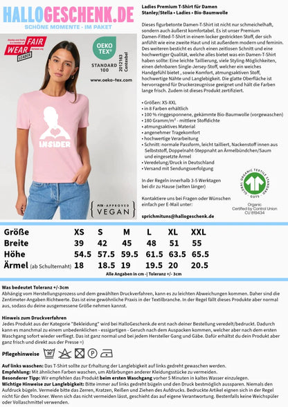 Keine Frage, ich liebe Dich auch! • Insider White • personalisierter Text • Ladies Premium T-Shirt XS - 2XL aus Bio - Baumwolle für Damen • Exklusivdesign • personalisiert • Motivauswahl • personalisierbar copy von HalloGeschenk.de