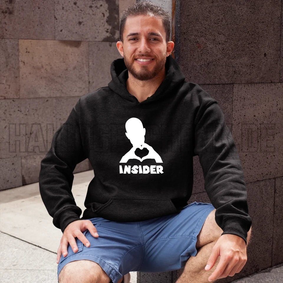 Keine Frage, ich liebe Dich auch! • Insider White • personalisierter Text • Unisex Premium Hoodie XS - 5XL aus Bio - Baumwolle für Damen & Herren • Exklusivdesign • personalisiert von HalloGeschenk.de