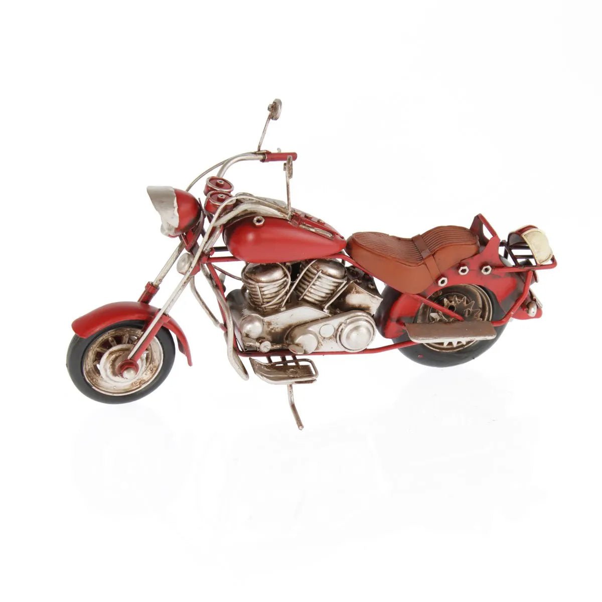 Metall - Motorrad in Rot, 27,5 x 11 x 15cm - Dekoratives Modell für Motorradliebhaber von HalloGeschenk.de