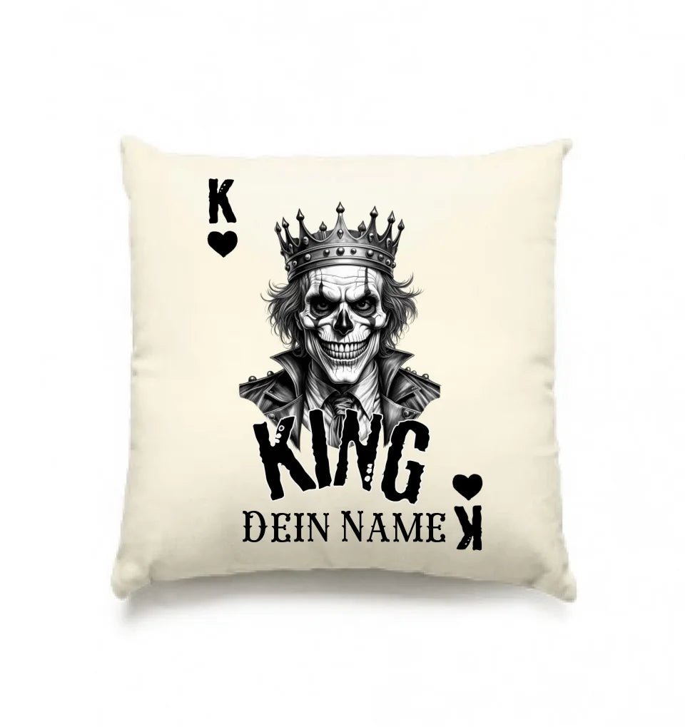 Poker King + dein Name • Kissen 40x40 cm • personalisiert von HalloGeschenk.de