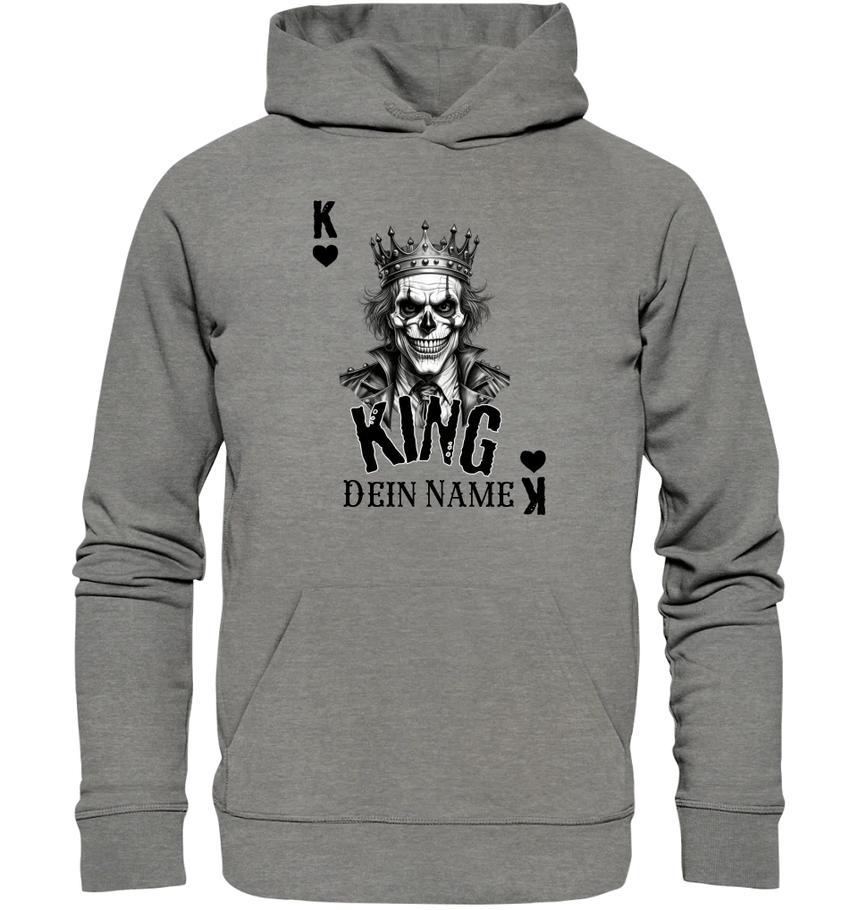 Poker King + dein Name • Unisex Premium Hoodie XS - 5XL aus Bio - Baumwolle für Damen & Herren • Exklusivdesign • personalisiert von HalloGeschenk.de