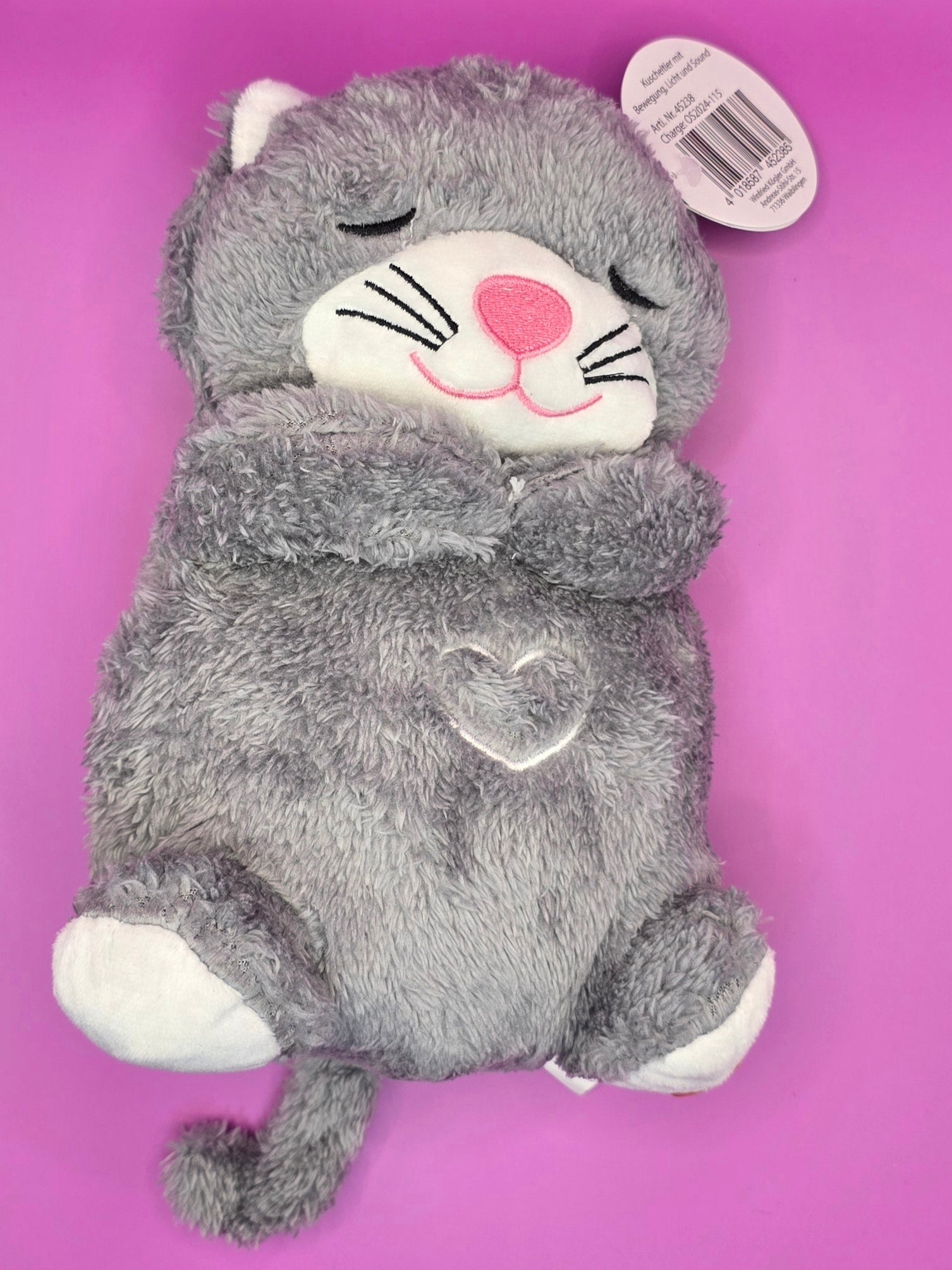 Sleep and Snuggle • Atmende Schlafkatze • Katze • Schlafhilfe • Kinder von HalloGeschenk.de