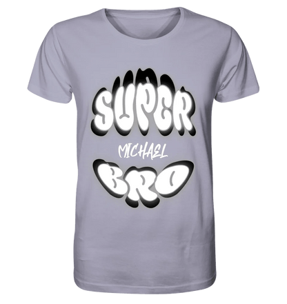 SUPER BRO + Name • personalisierter Text • Unisex Premium T-Shirt XS - 5XL aus Bio - Baumwolle für Damen & Herren • Exklusivdesign • personalisiert von HalloGeschenk.de