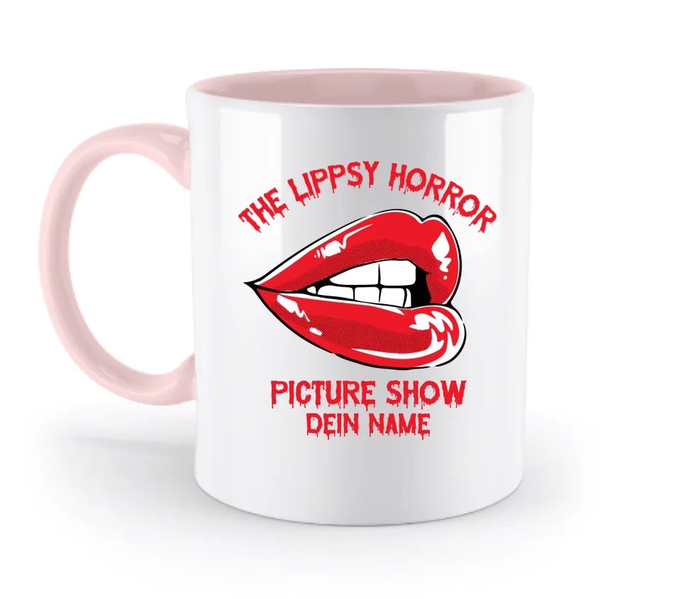 The Spooky, Ducky oder Lippsy Horror Picture Show + Name • zweifarbige Tasse (spülmaschinengeeignet) • Exklusivdesign • personalisiert • Halloween von HalloGeschenk.de