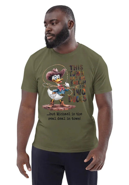 This town ain´t big enough • Duck • customizable • Unisex Organic Cotton T-Shirt | Stanley/Stella for U.S. customers von HalloGeschenk.de