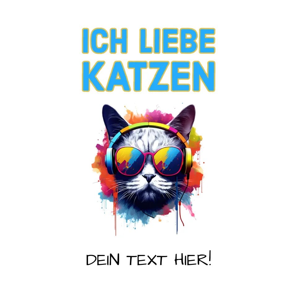 Wähle die Katze (mit Motivauswahl + Text) • STICKER 20x20 cm (Aufkleber) von HalloGeschenk.de