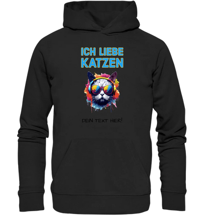 Wähle die Katze (mit Motivauswahl + Text) • Unisex Premium Hoodie XS - 5XL aus Bio - Baumwolle für Damen & Herren • Exklusivdesign • personalisiert von HalloGeschenk.de