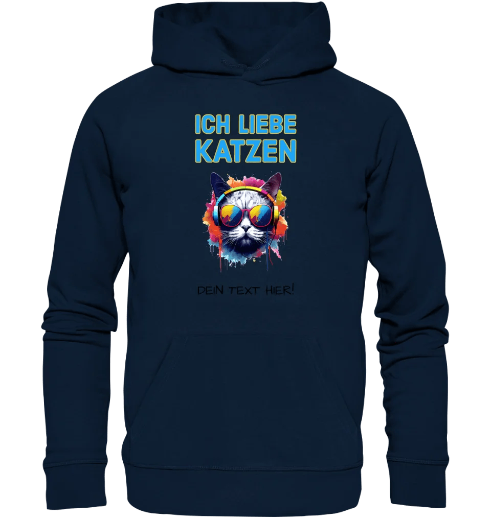 Wähle die Katze (mit Motivauswahl + Text) • Unisex Premium Hoodie XS - 5XL aus Bio - Baumwolle für Damen & Herren • Exklusivdesign • personalisiert von HalloGeschenk.de