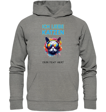 Wähle die Katze (mit Motivauswahl + Text) • Unisex Premium Hoodie XS - 5XL aus Bio - Baumwolle für Damen & Herren • Exklusivdesign • personalisiert von HalloGeschenk.de