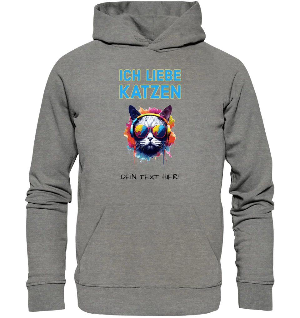 Wähle die Katze (mit Motivauswahl + Text) • Unisex Premium Hoodie XS - 5XL aus Bio - Baumwolle für Damen & Herren • Exklusivdesign • personalisiert von HalloGeschenk.de