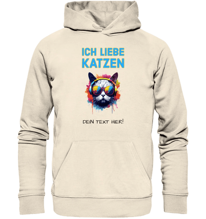 Wähle die Katze (mit Motivauswahl + Text) • Unisex Premium Hoodie XS - 5XL aus Bio - Baumwolle für Damen & Herren • Exklusivdesign • personalisiert von HalloGeschenk.de