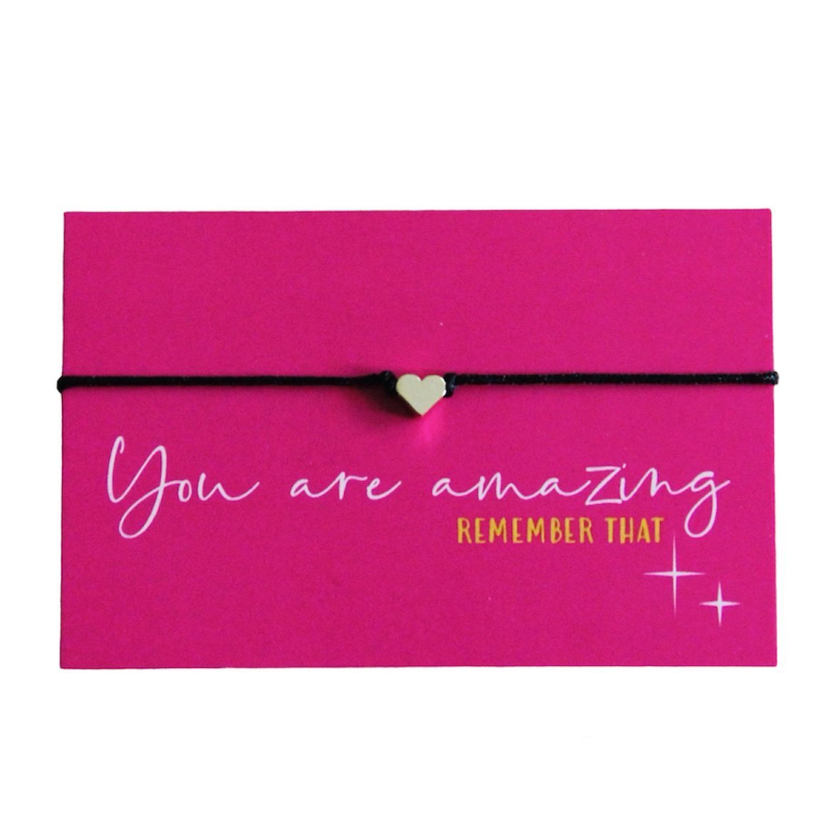 WC900 - Wunschkarte "You're amazing" mit Herzarmband von HalloGeschenk.de